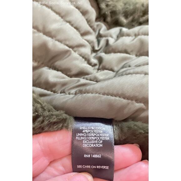 Torrid Olive Green Twill Faux Fur Hooded Anorak Winter Parka Jacket Size‎ 1 - Picture 5 of 12
